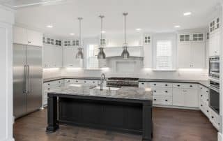 kitchen in newly constructed luxury home