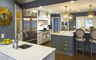 kitchen in newly constructed luxury home